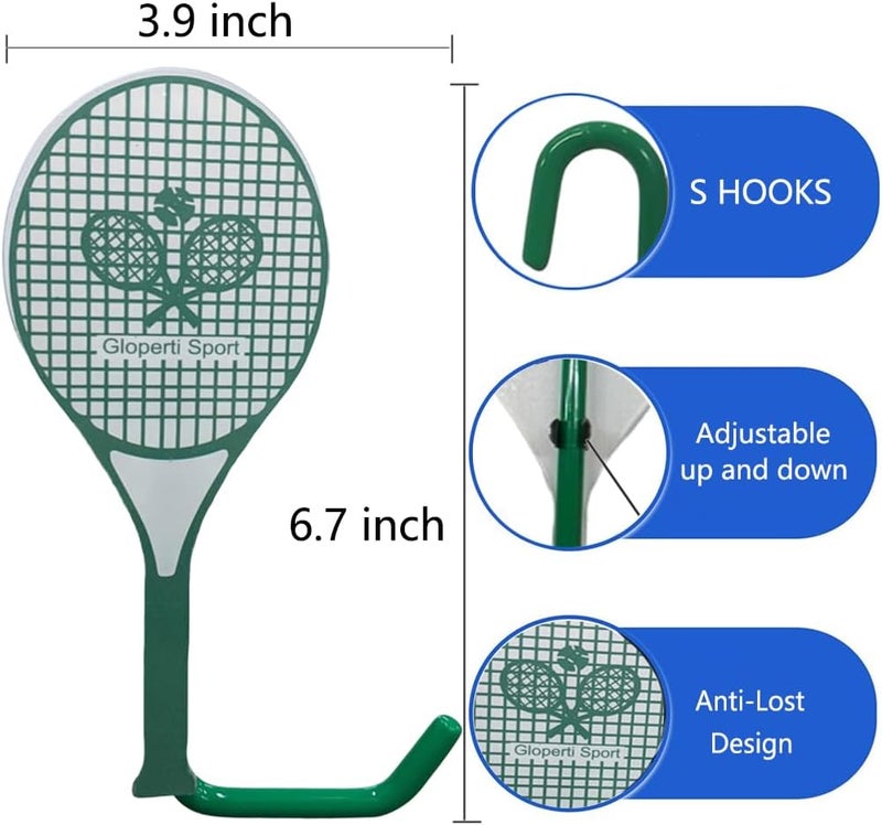 Gloperti Hang-Tough Fence Hooks for Pickleball,Baseball, Softball, Tennis & Camping Green Colour Pack of 2 - Image 4